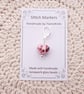 Tiny Glass Heart Stitch Marker - Image 3