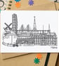 Malmö Skyline Greetings Card - Image 1