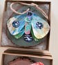 Blue Butterfly - Paper Art - Original Art - Woodslice Artwork 
