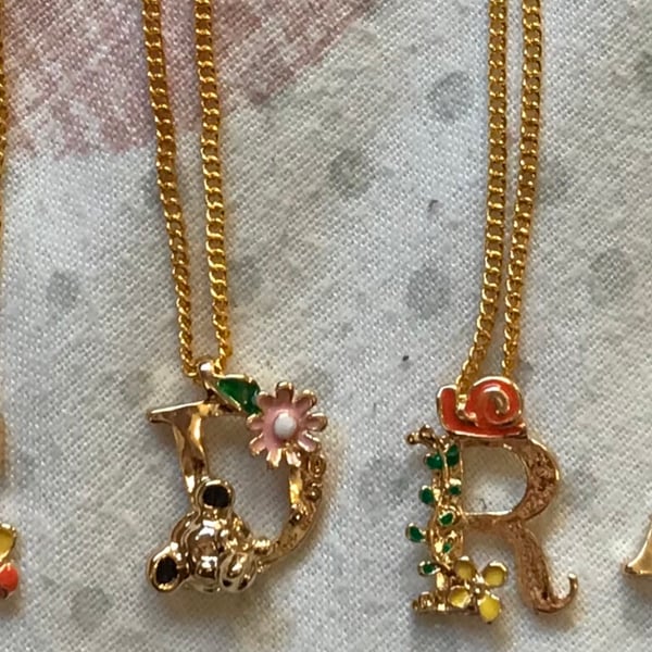 Initial fairy necklace