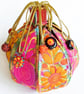 Textile Treasure Pod Free Machine Embroidery Vibrant Colourful Blues and Greens