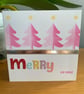Set of 5 Handmade Christmas Cards "Merry and Bright" Collection - Image 5