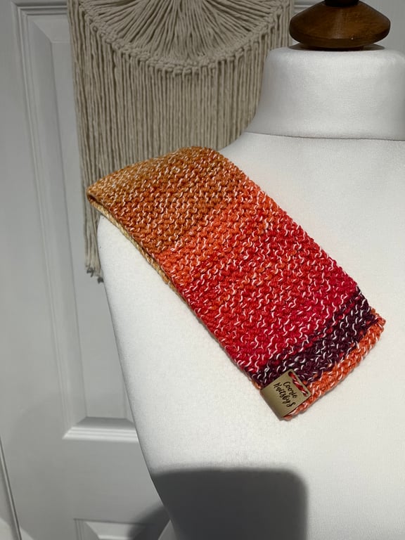 Peach Cotton mix yarn head warmer ear warmer 50cms ALL PROCEEDS TO BREAST CANCER