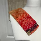 Peach Cotton mix yarn head warmer ear warmer outdoors 50cms 