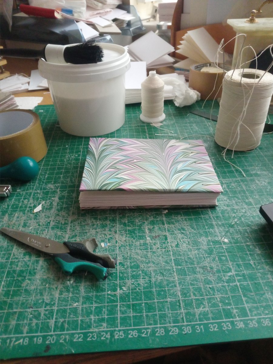 Sketchbook with smooth texture cotton paper, coptic stitch binding, A6 landscape