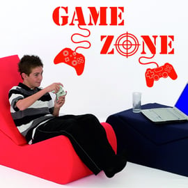 Game Zone Gaming Boys Girls Kids Gamer Bedroom Vinyl Wall Sticker Decal