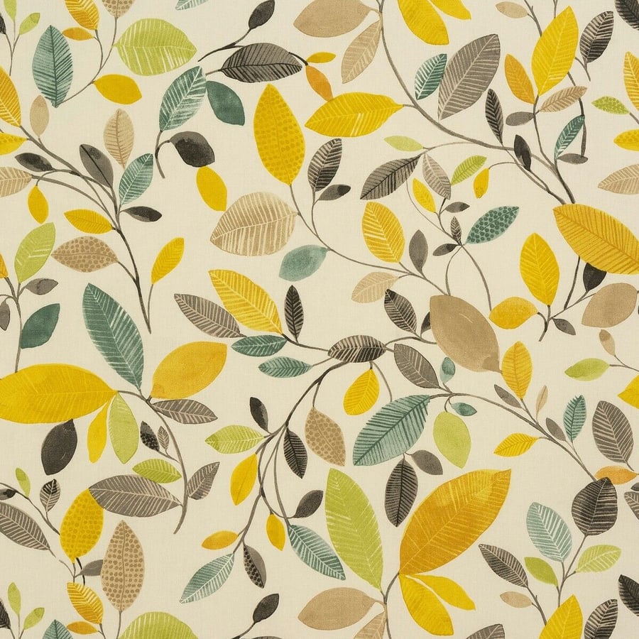 Fryetts Molveno Leaf Leaves Ochre Yellow Tablecloth Various Size