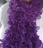 Purple frilly scarf - Image 1