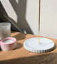 Handmade Jesmonite Incense Stick Holder & Ash Catcher - Scalloped Terrazzo Tray - Image 5