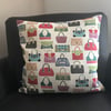 Cushion cover with feather pad in Luxury Hand Bag tapestry Fabric made in uk