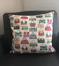 Cushion cover with feather pad in Luxury Hand Bag tapestry Fabric made in uk