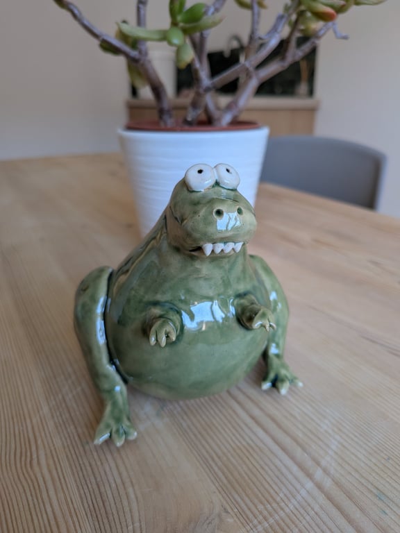 Ceramic T-rex ornament 