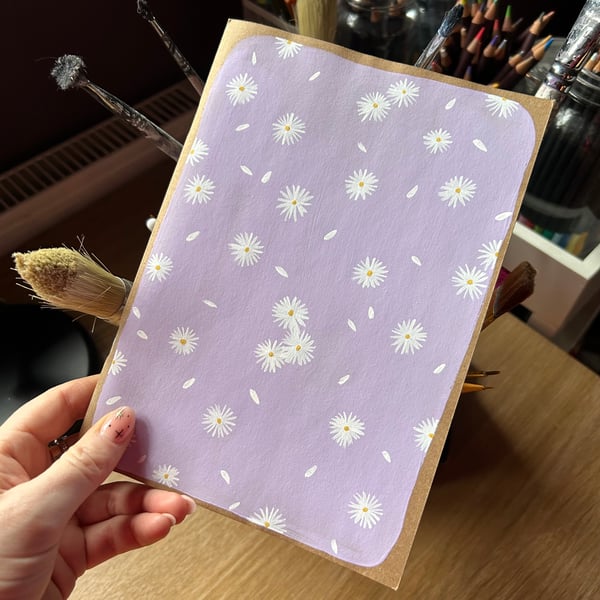 Daisy Sketchbook, Notebook A5 Hand Painted