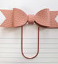 Pink bow paperclip book mark planner accessory - Image 2