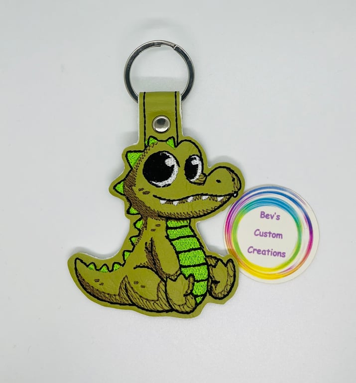 Embroidered Croc Keyring design 