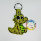 Embroidered Croc Keyring design 