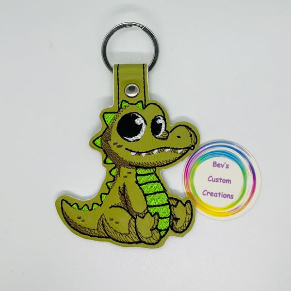 Embroidered Croc Keyring design 