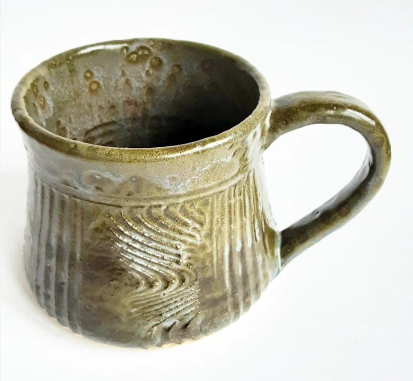 Mug Brown Glazed  - Hand Thrown Stoneware Ceramic Mug 