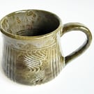 Mug Brown Glazed  - Hand Thrown Stoneware Ceramic Mug 