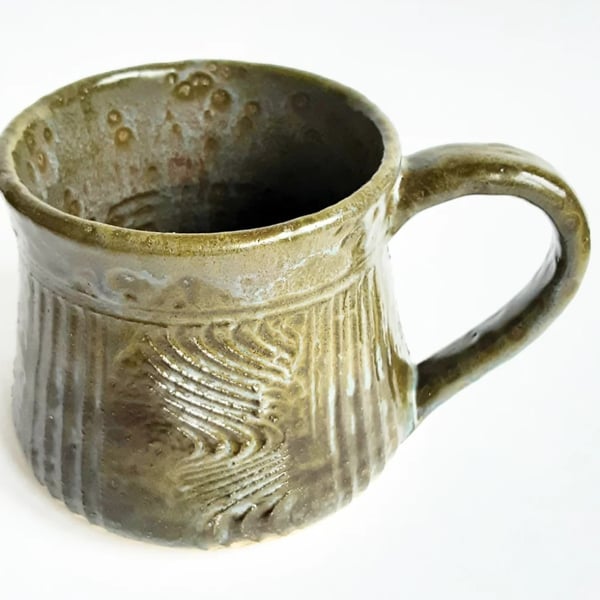 Mug Brown Glazed  - Hand Thrown Stoneware Ceramic Mug 
