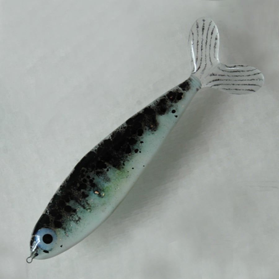 Spotty Fused Glass Fish Decoration