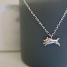Sterling Silver Dainty Pig Necklace