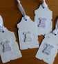Bunting & Bunny New Baby Card  with Free Gift Tag- Blue - Image 3