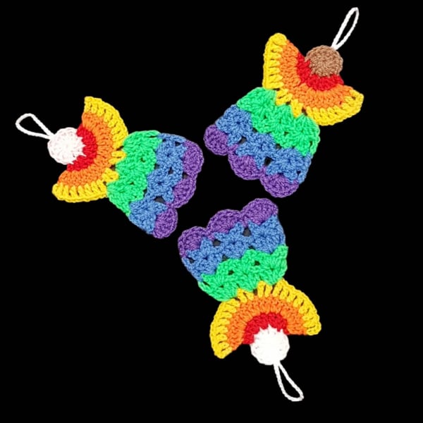 Crochet rainbow angels 