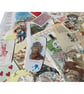 Vintage ephemera story books pages and games, scrap book, collage, mixed media.  - Image 2