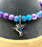 Purple Rain Jasper & Enamelled Unicorn Bracelet – Handmade Gemstone Jewellery UK - Image 3