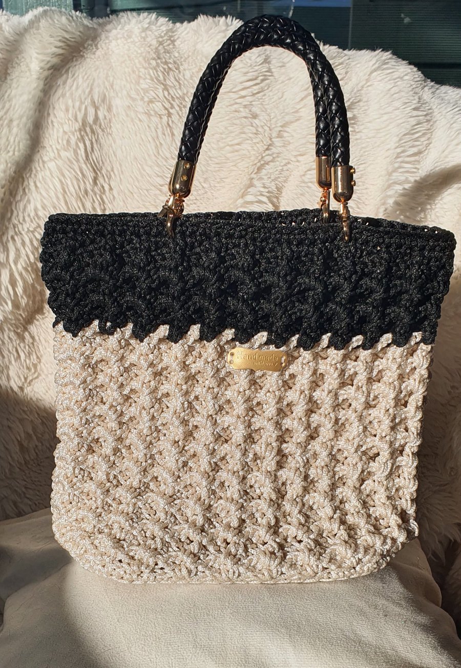 Hand crafted crochet handbag 