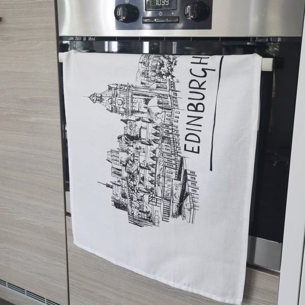 Edinburgh Skyline Tea Towel