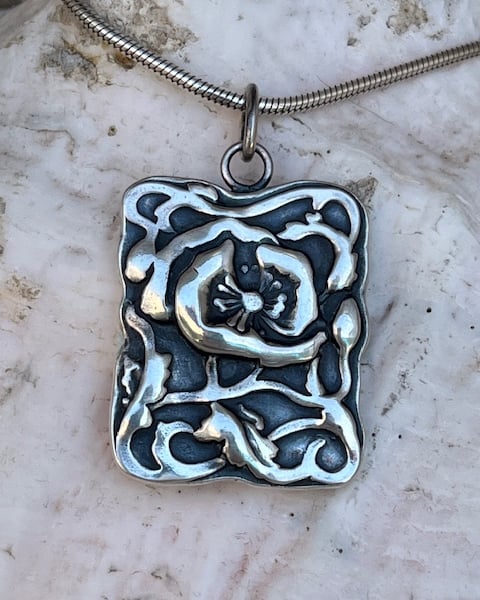Art Nouveau silver pendant