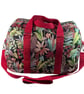 Large fabric floral tapestry travel bag
