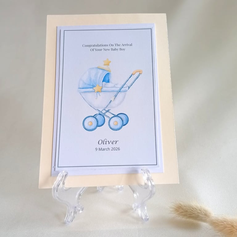 Personalised Baby Boy Keepsake, New Boy Gift, Personalised Nursery Keepsake