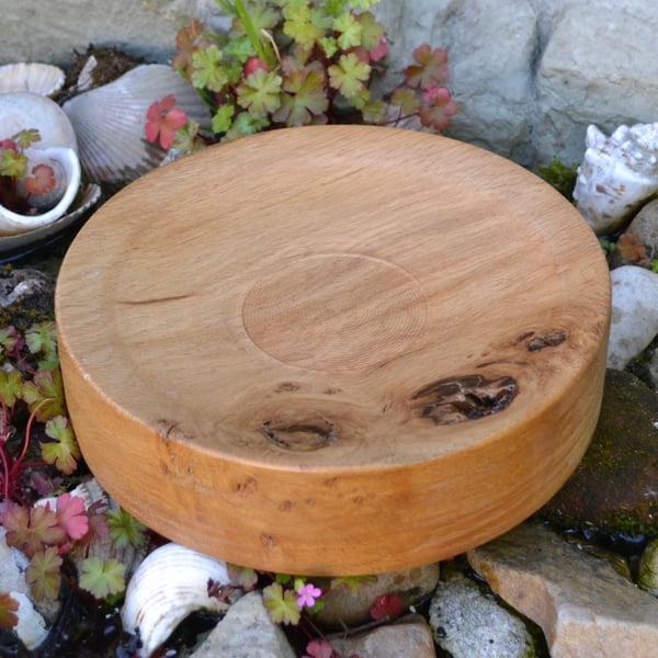 Turned Oak Two Sided Bowl