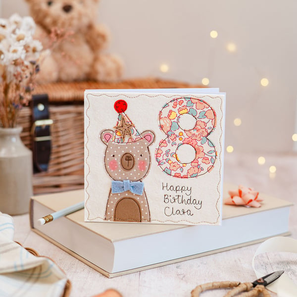 Bear Personalised Birthday Card