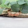 Copper Cuff. Hand Stamped Seed Heads, Antiqued Finish, Size Medium