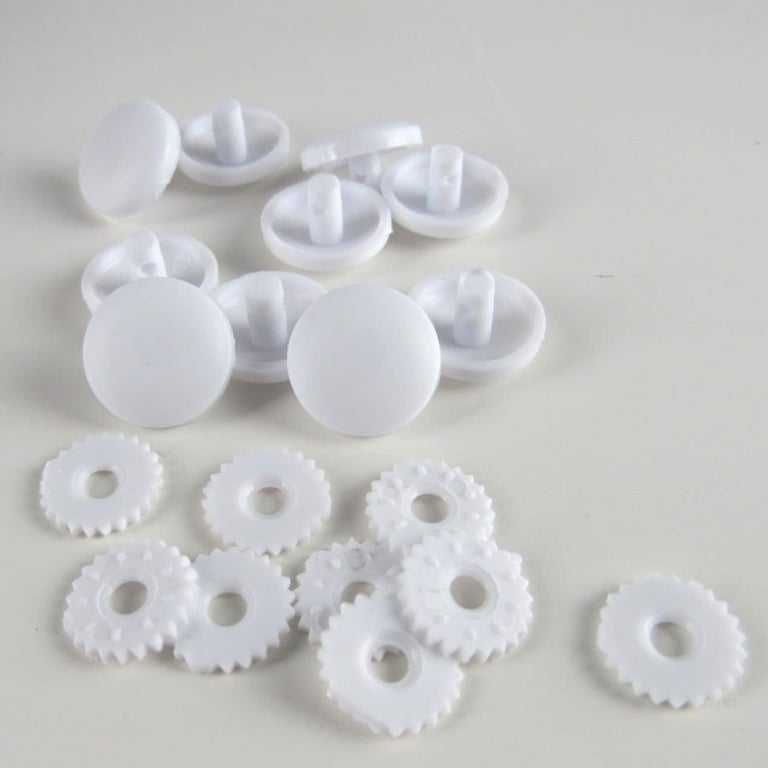 10 Nylon Cover Button Blanks Size 24 15mm