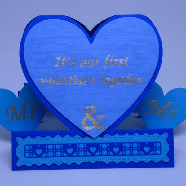 LGBTQ Card Mr & Mr First Valentines card.