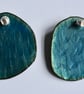 Blue Enamel Reversible Earrings - Image 6