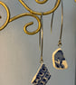 Blue Sea pottery earrings 