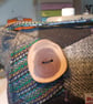 Harris tweed hexagonal patchwork bag with hand turned button  - Image 2