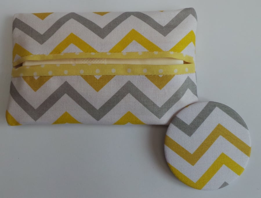 Grey & Yellow Collection Pocket Tissue Holder - 3 lovely designs