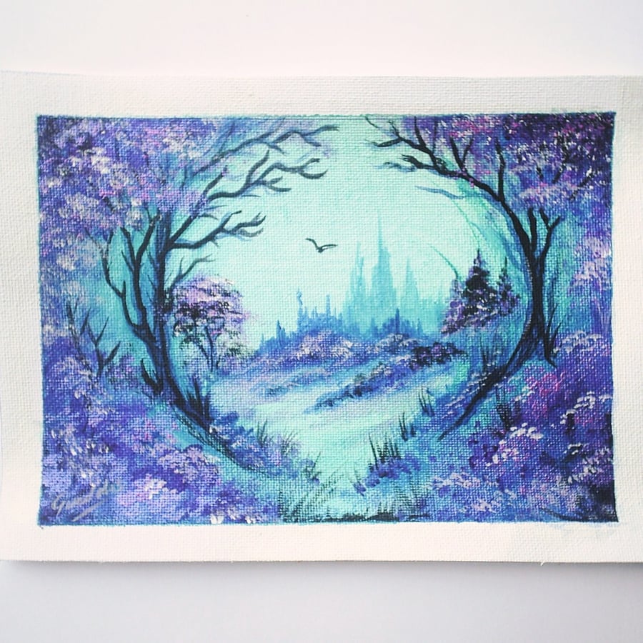 original art  acrylic fantasy  landscape painting (111)