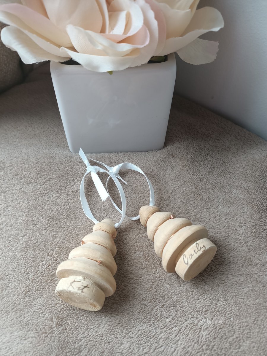Wooden Christmas tree decorations. SPECIAL ORDER C.K.