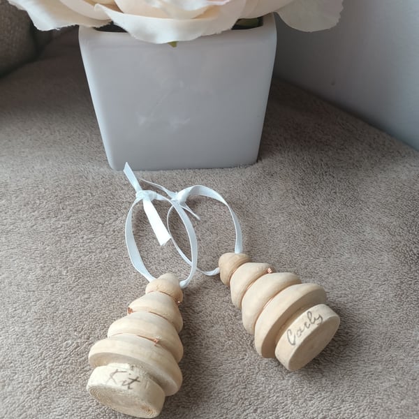Wooden Christmas tree decorations. SPECIAL ORDER C.K.