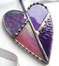 Stained Glass Heart - Purple