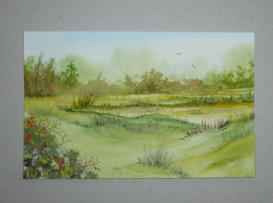 original art small format landscape painting ( ref FA 616 F3 )