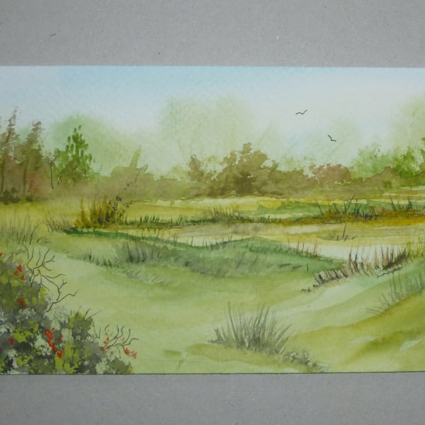 original art small format landscape painting ( ref FA 616 F3 )